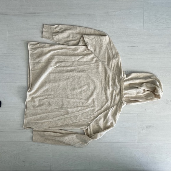New James Perse Hoodie pullover sweater Sz 4 (XL) beige linen cotton - Picture 12 of 13